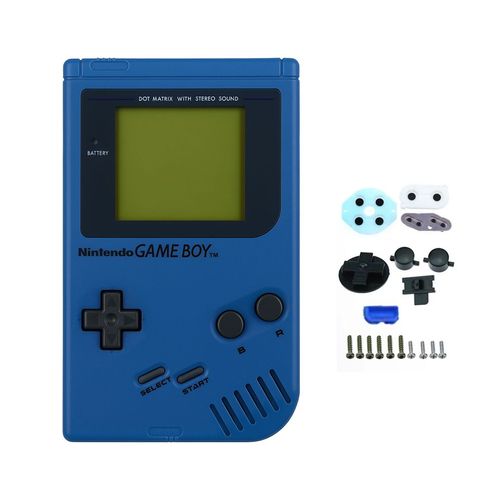 Kit Complet Boîtier Nintendo Game Boy Dmg-01 Couleur Bleu Facile À Installer
