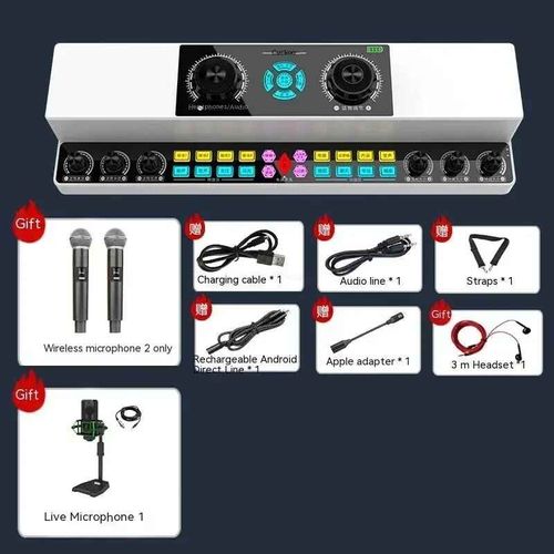 Bgn-Y6001 Haut-Parleur Bluetooth Carte Son Karaoké Sans Fil Intégré Intérieur Et Extérieur Danse Carrée Haut-Parleur Universel Haute Puissance - Type Set 3