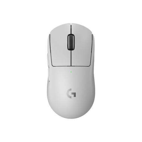 Logitech G PRO X SUPERLIGHT 2 - Souris - optique - 5 boutons - sans fil - 2.4 GHz - récepteur USB Logitech LIGHTSPEED - blanc