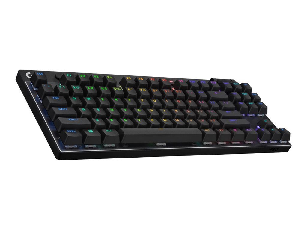 Logitech G PRO X TKL - Clavier - backlit - Bluetooth, 2.4 GHz - QWERTY - Allemand - commutateur : Tactile - noir