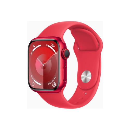 Apple Watch Series 9 Gps + Cellular - Boîtier Aluminium 41 Mm Rouge (Product) Red - Bracelet M/L