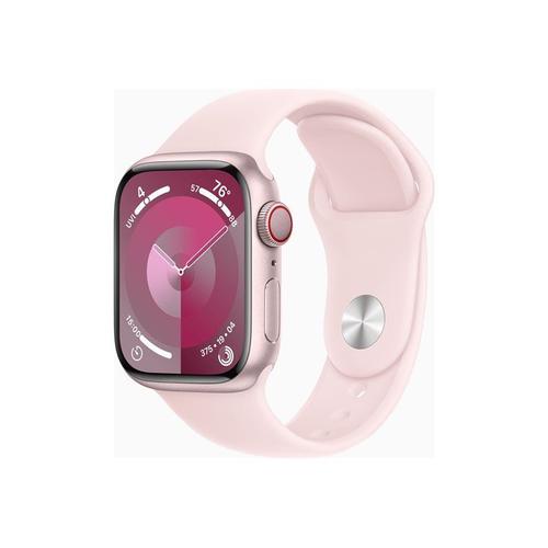 Apple Watch Series 9 Gps + Cellular - Boîtier Aluminium 41 Mm Rose - Bracelet S/M