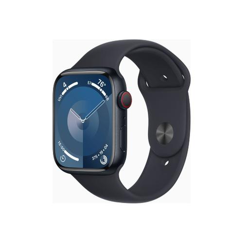 Apple Watch Series 9 Gps + Cellular - Boîtier Aluminium 45 Mm Minuit - Bracelet S/M