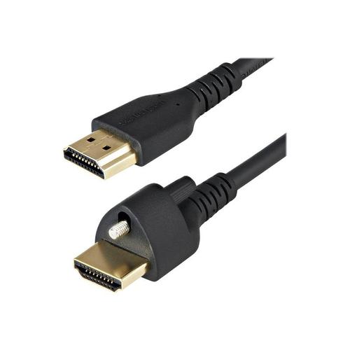 StarTech.com Câble HDMI 2m avec Vis de Fixation - 4K 60Hz HDR - Câble Écran High Speed HDMI 2.0 - Connecteur Vérouillé par Vis pour Connection Optimale - Câble HDMI avec Ethernet - M/M (HDMM2MLS)...