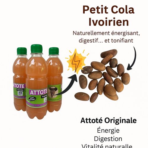 Attote Original 100% Naturel Nouvelle Bouteille Officielle De 500ml ! (Sans Sucre, Sans Conservateurs,Convient Aux Vegans)