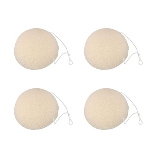 4X Naturel Konjac Eponge de Nettoyage de - Blanc