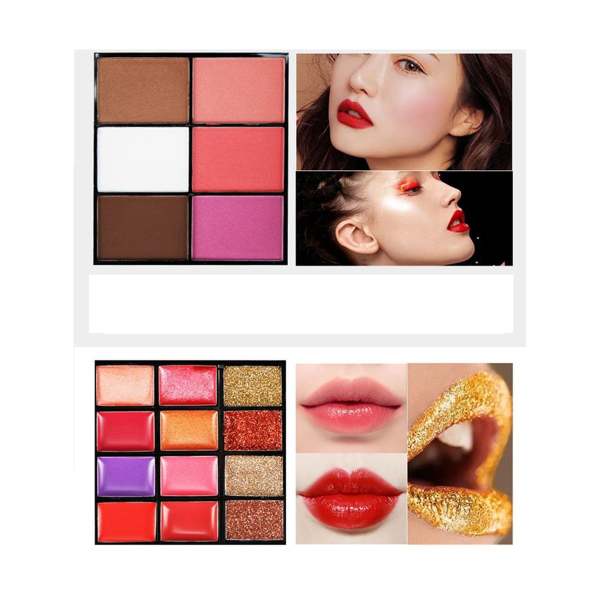 74 Color Eye Shadow Lip Gloss Combination Makeup Set Eye Sha... - 5