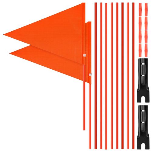 M?T De Drapeau De S¿¿Curit¿¿ De V¿¿Lo De 6 Pieds, Drapeau Avec Support De , Drapeau ¿¿Tanche R¿¿Glable En Hauteur Pour Le Cyclisme En Plein Air De S¿¿Curit¿¿