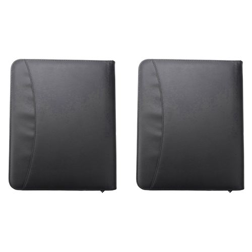 2x Porte-Documents En Cuir V¿¿G¿¿Talien Avec Fermeture ¿¿ Glissi¿¿Re Pour Les Affaires Avec / Table Et Entretien De Cartes, Reliure De R¿¿Sum¿¿