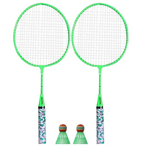 Raquettes De Badminton Pour Enfants, Ensemble De Sports De Raquette De Volants Avec 2 Balles Pour Enfants Joueurs De Sport D'int¿¿Rieur En Plein Air Vert