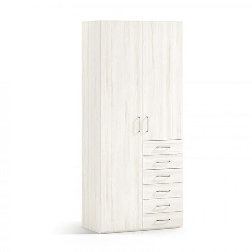 Armoire Saison Droite 2 Portes 6 Tiroirs 104,1 X 57,5 X 220 Cm