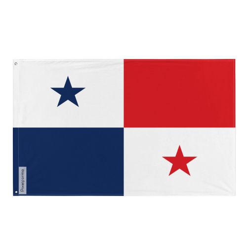 Drapeau du Panama en plusieurs tailles 100 % polyester Imprimer avec Double ourlet - 90x150cm / 2. 2 ¿illets à gauche