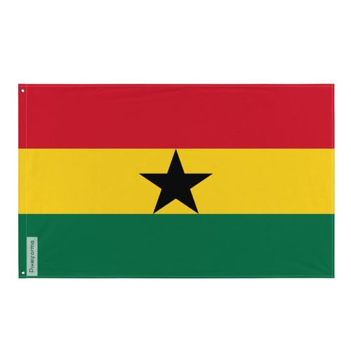 Drapeau du Ghana en plusieurs tailles 100 % polyester Imprimer avec Double ourlet - 90x150cm / 2. 2 ¿illets à gauche
