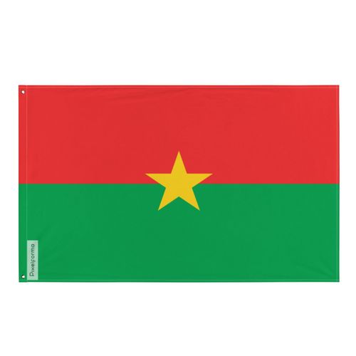 Drapeau du Burkina Faso en plusieurs tailles 100 % polyester Imprimer avec Double ourlet - 90x150cm / 2. 2 ¿illets à gauche