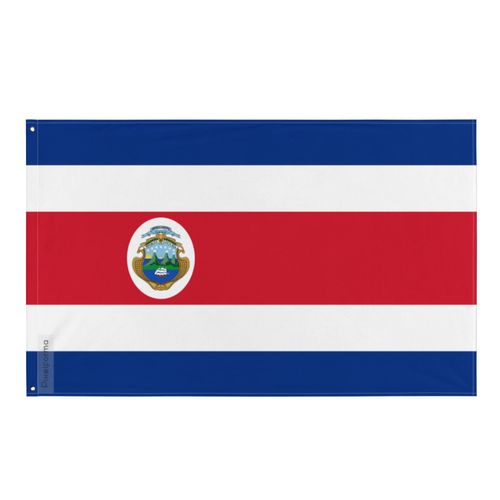 Drapeau du Costa Rica en plusieurs tailles 100 % polyester Imprimer avec Double ourlet - 90x150cm / 2. 2 ¿illets à gauche