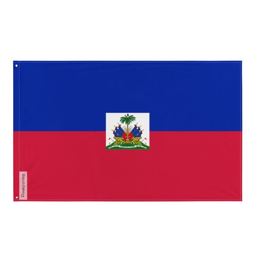Drapeau d'Hati en polyester 90x150cm