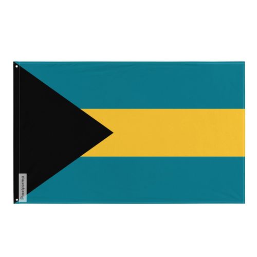 Drapeau des Bahamas en plusieurs tailles 100 % polyester Imprimer avec Double ourlet - 90x150cm / 2. 2 ¿illets à gauche