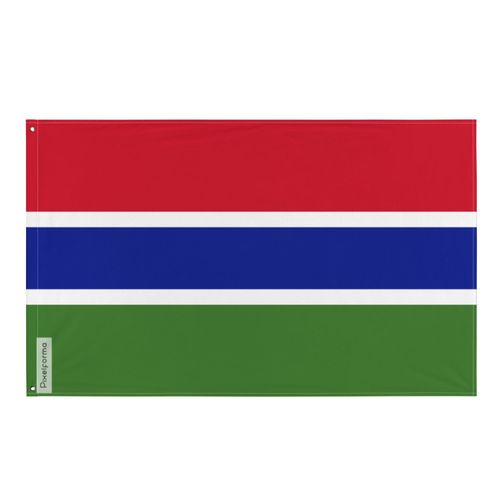 Drapeau de la Gambie en plusieurs tailles 100 % polyester Imprimer avec Double ourlet - 90x150cm / 2. 2 ¿illets à gauche