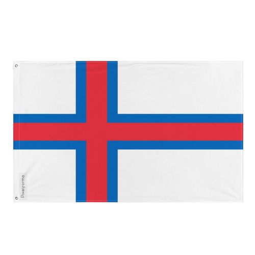 Drapeau des îles Féroé en plusieurs tailles 100 % polyester Imprimer avec Double ourlet - 90x150cm / 2. 2 ¿illets à gauche