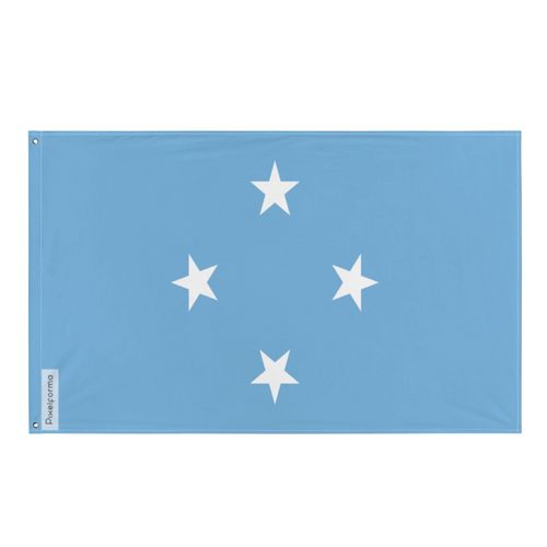 Drapeau des États fédérés de Micronésie en plusieurs tailles 100 % polyester Imprimer avec Double ourlet - 90x150cm / 2. 2 ¿illets à gauche