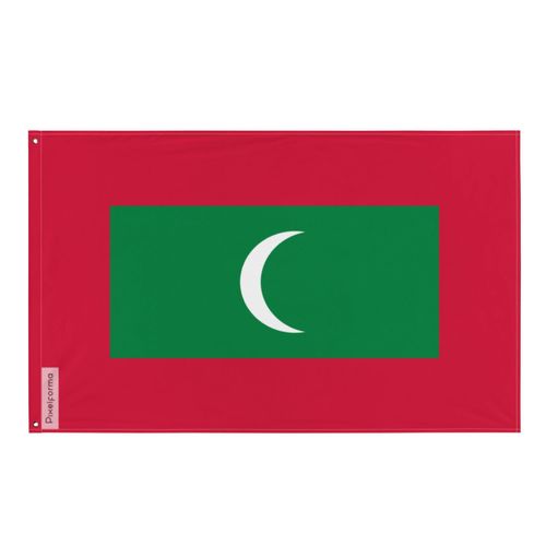Drapeau des Maldives en plusieurs tailles 100 % polyester Imprimer avec Double ourlet - 90x150cm / 2. 2 ¿illets à gauche