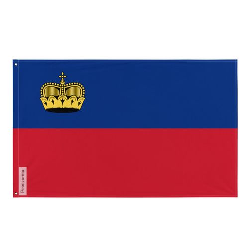 Drapeau du Liechtenstein en plusieurs tailles 100 % polyester Imprimer avec Double ourlet - 90x150cm / 2. 2 ¿illets à gauche