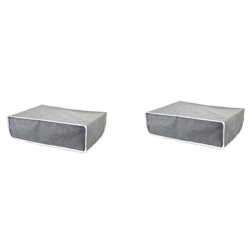 2x Housse De Style Simple Horizontale Pour Console De Jeu Ps5 Protecteur De Couverture Anti-Poussi¿¿Re Pour Jeux Ps5 Accessoires De Jeu, Gris