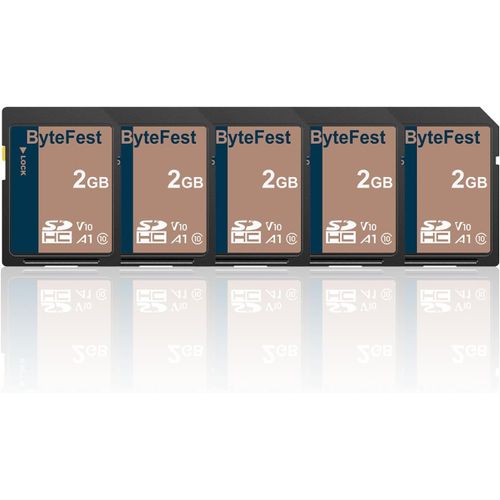 Carte Sd 2Go Lot De 5, Cartes Sdhc Mémoire Sd Classe 10, A1, U1, V10, Pour Appareil Photo, Dslr, Photographe Professionnel[SDC630299]