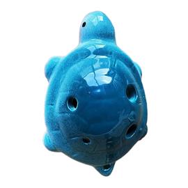 Ocarina en argile durable, Instrument de musique en porcelaine bleue et  blanche peinte à la main avec sangle de cou, Idée cadeau