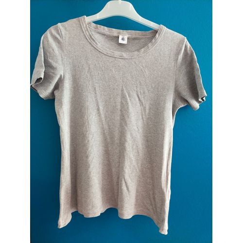 T-Shirt Petit Bateau Gris Clair 12 Ans
