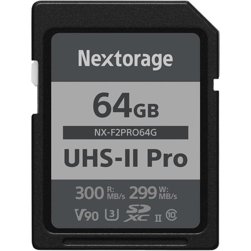 Carte Sd 64Go, Sdxc Uhs-Ii 64Gb, Sd Card Mémoire Japonaise, Accessoires Photo Et Caméscopes Pour Appareils Photo Nikon/Canon/Sony/Fujifilm/Nintendo Switch, F2Pro Nx-F2Pro64G[SDC630548]