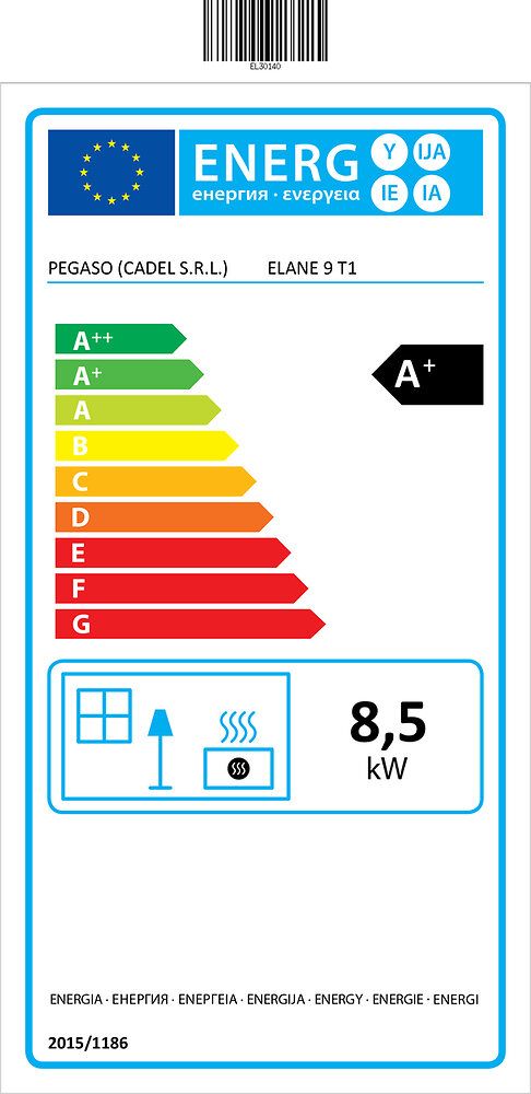 Poêle à granulés Elane 9 - 8,5kW