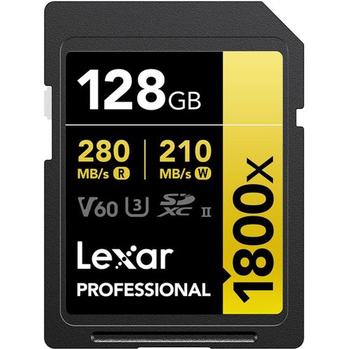 Carte Mémoire Professionnelle 1800X Uhs-Ii Sdxc 128 Go (Série Gold)[SDC630743]
