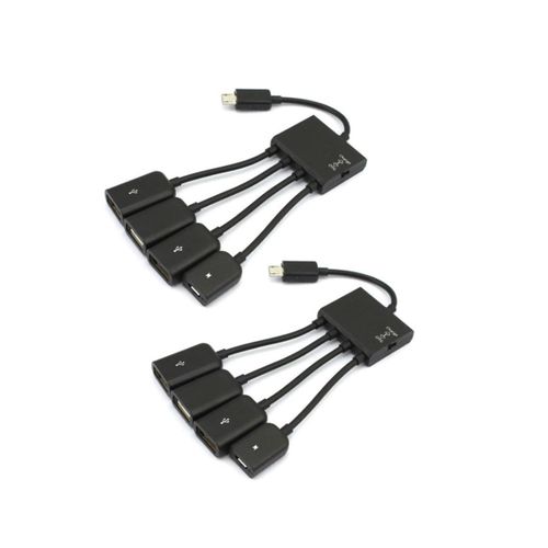 2Pcs 4 Port -USB OTG Hub C?ble Connecteur Splitter Adaptateur pour Android Tablet Computer PC Power Charging