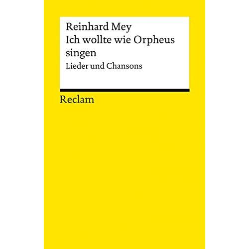 Ich Wollte Wie Orpheus Singen