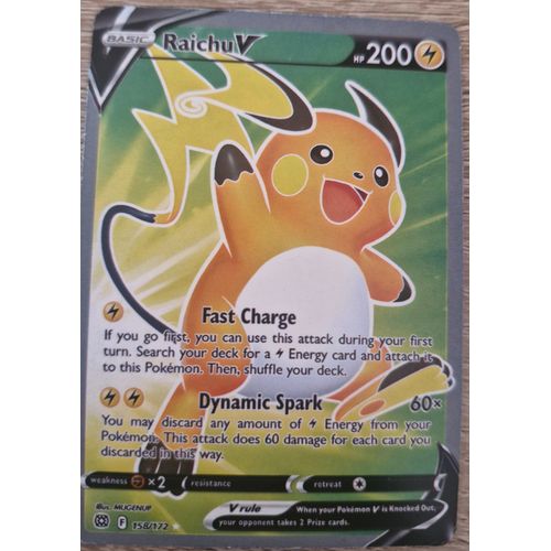 Carte Raichu V Pokémon En Anglais Shrouden Fable