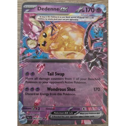 Carte Dedenne Ex, Pokémon En Anglais (Shrouden Fable Scarlet & Violet)
