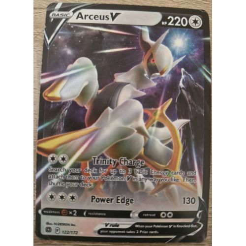 Carte Arceus V, Pokémon En Anglais (Shrouden Fable Scarlet & Violet)