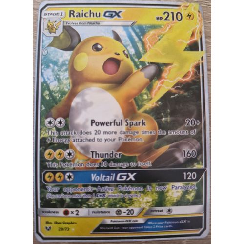 Carte Raichu Gx, Pokémon En Anglais (Shrouden Fable Scarlet & Violet)