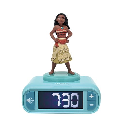 Réveil avec veilleuse lumineuse Vaiana en 3D