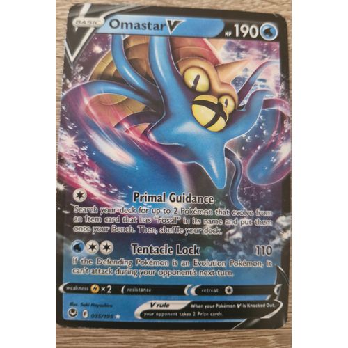 Carte Omastar V, Pokémon En Anglais (Shrouden Fable Scarlet & Violet)