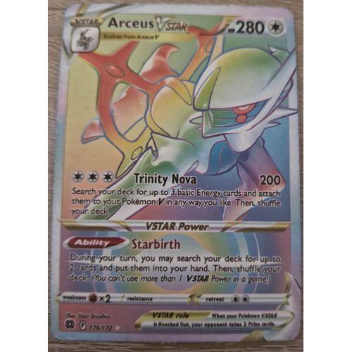 Carte Arceus Vstar, Pokémon En Anglais (Shrouden Fable Scarlet & Violet)