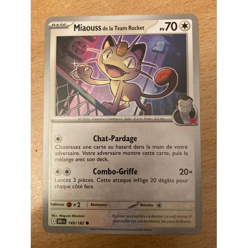 (1170) Miaouss De La Team Rocket 149/182 Pokemon 