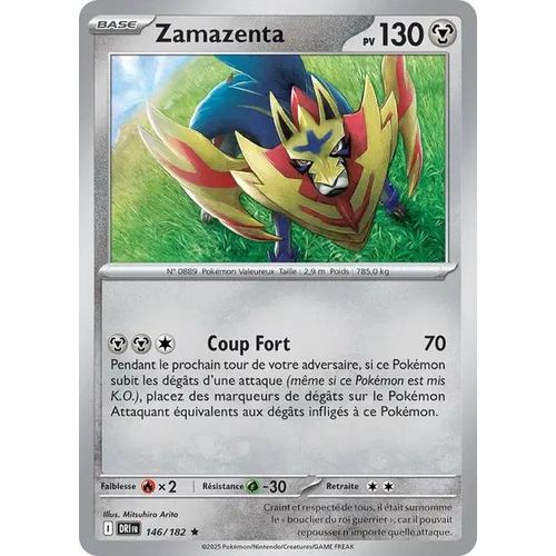 Carte Pokémon - Zamazenta - 146/182 - Holo-Rare - Ev10 Rivalités Destinées