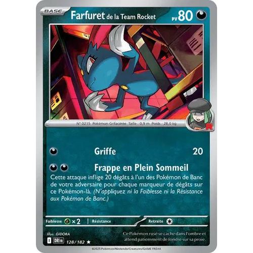 Carte Pokémon - Farfuret De La Team Rocket - 128/182 - Holo-Rare - Ev10 Rivalités Destinées