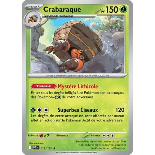 Carte Pokémon - Crabaraque 012/182 - Holo-Rare - Ev10 Rivalités Destinées