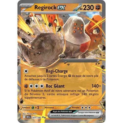 Carte Pokémon - Regirock Ex - 101/182 - Ultra-Rare - Ev10 Rivalités Destinées