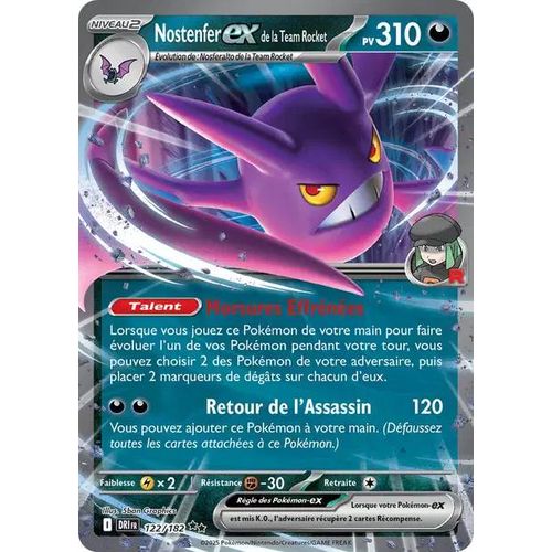 Carte Pokémon - Nostenfer Ex De La Team Rocket - 122/182 - Ultra-Rare - Ev10 Rivalités Destinées