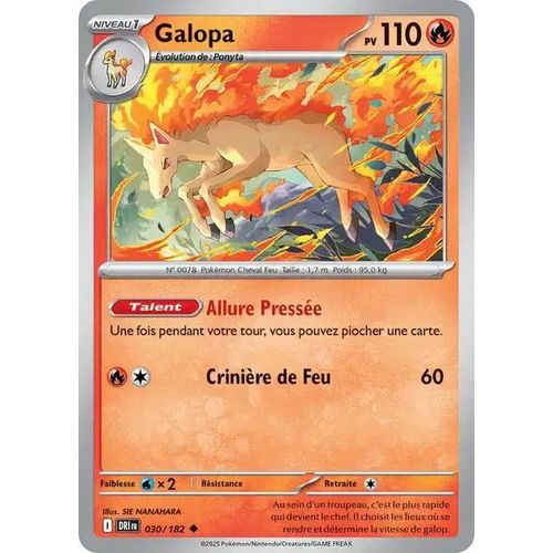 Carte Pokémon - Galopa - 030/182 - Ev10 Rivalités Destinées