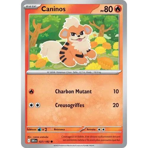 Carte Pokémon - Caninos - 027/182 - Ev10 Rivalités Destinées